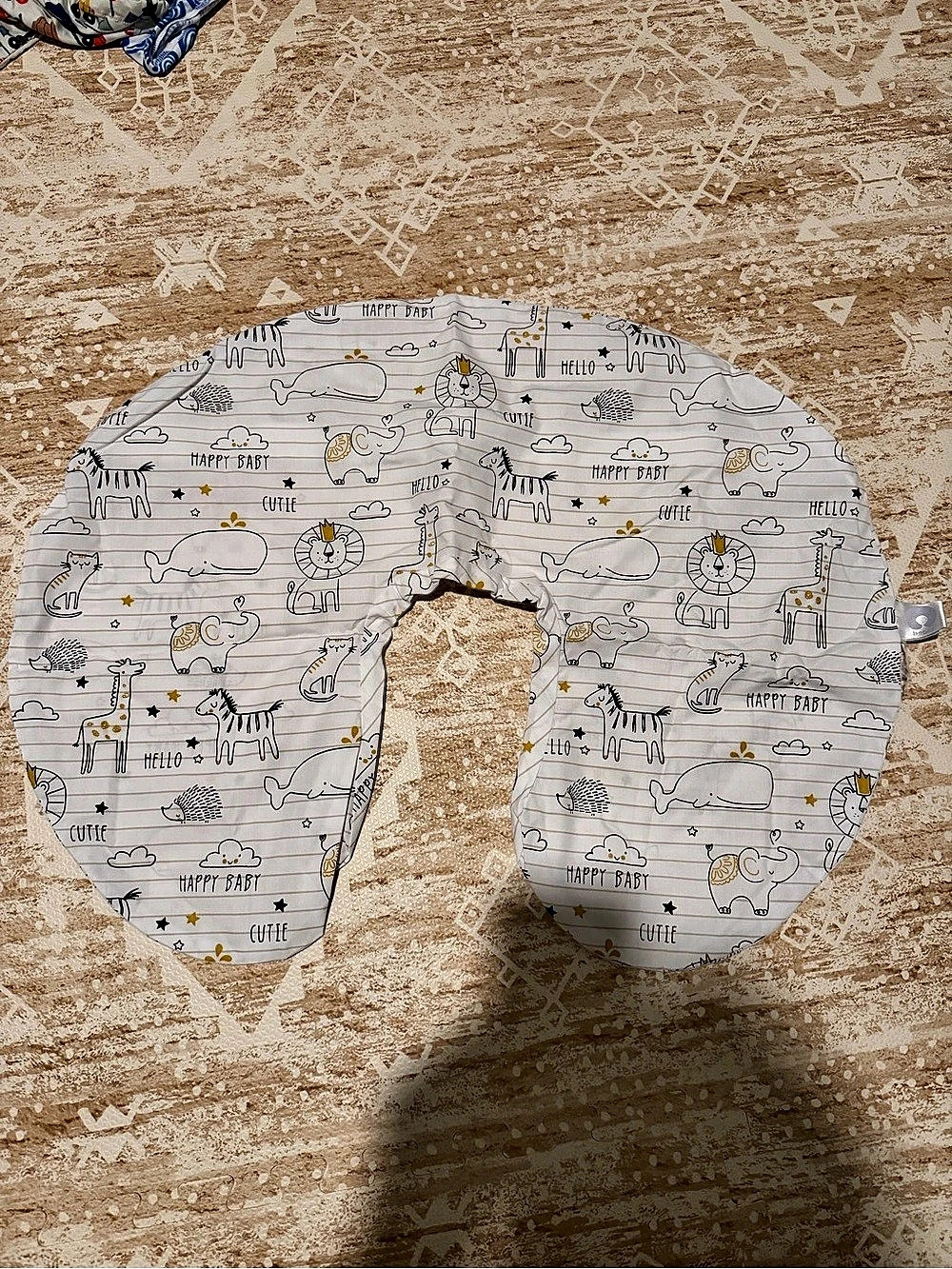 boppy Original Nursing Pillow with Safari Animals Slipcover